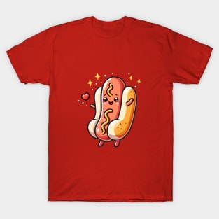 Cute Hotdog Happy T-Shirt